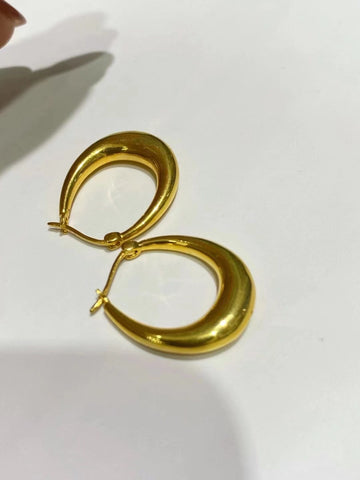 Gold hoop earrings