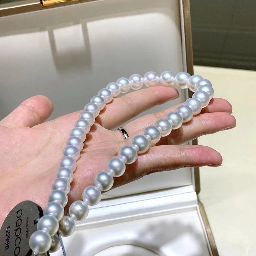 9-12mm Australian white south sea pearl Necklace
