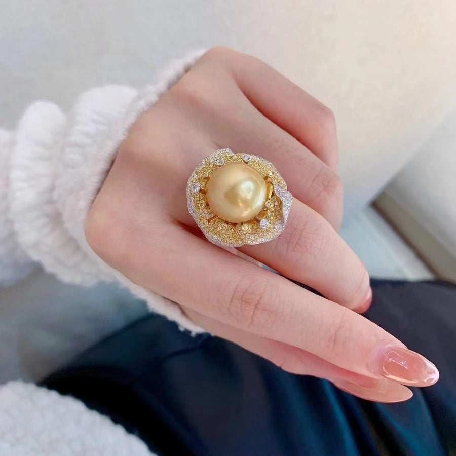 Chakin | Diamond & South Sea pearl Ring