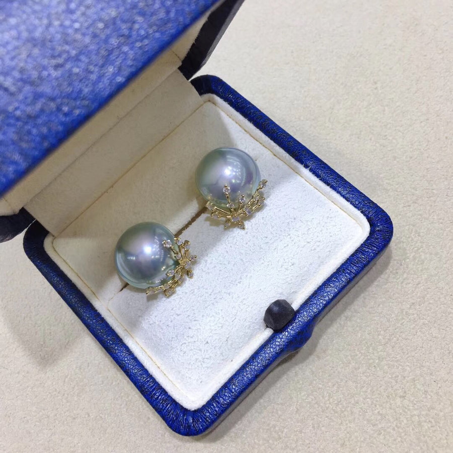 14-15MM MABE Pearl Ear Studs